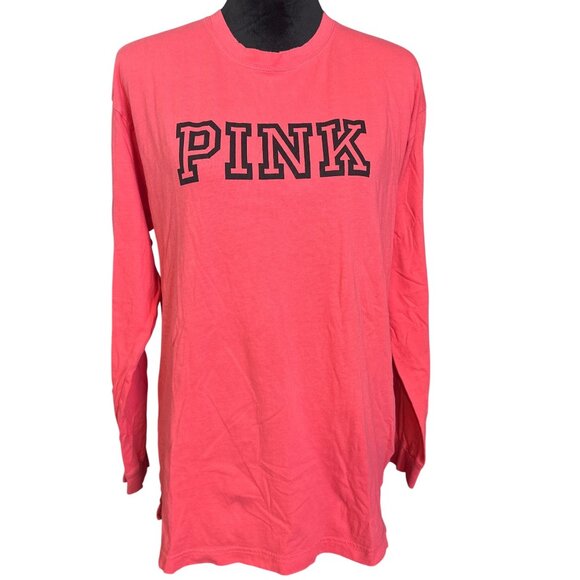PINK Victoria's Secret Tops - Pink Victorias Secret Long Sleeve T-Shirt Womens L Lightweight Cotton Casual